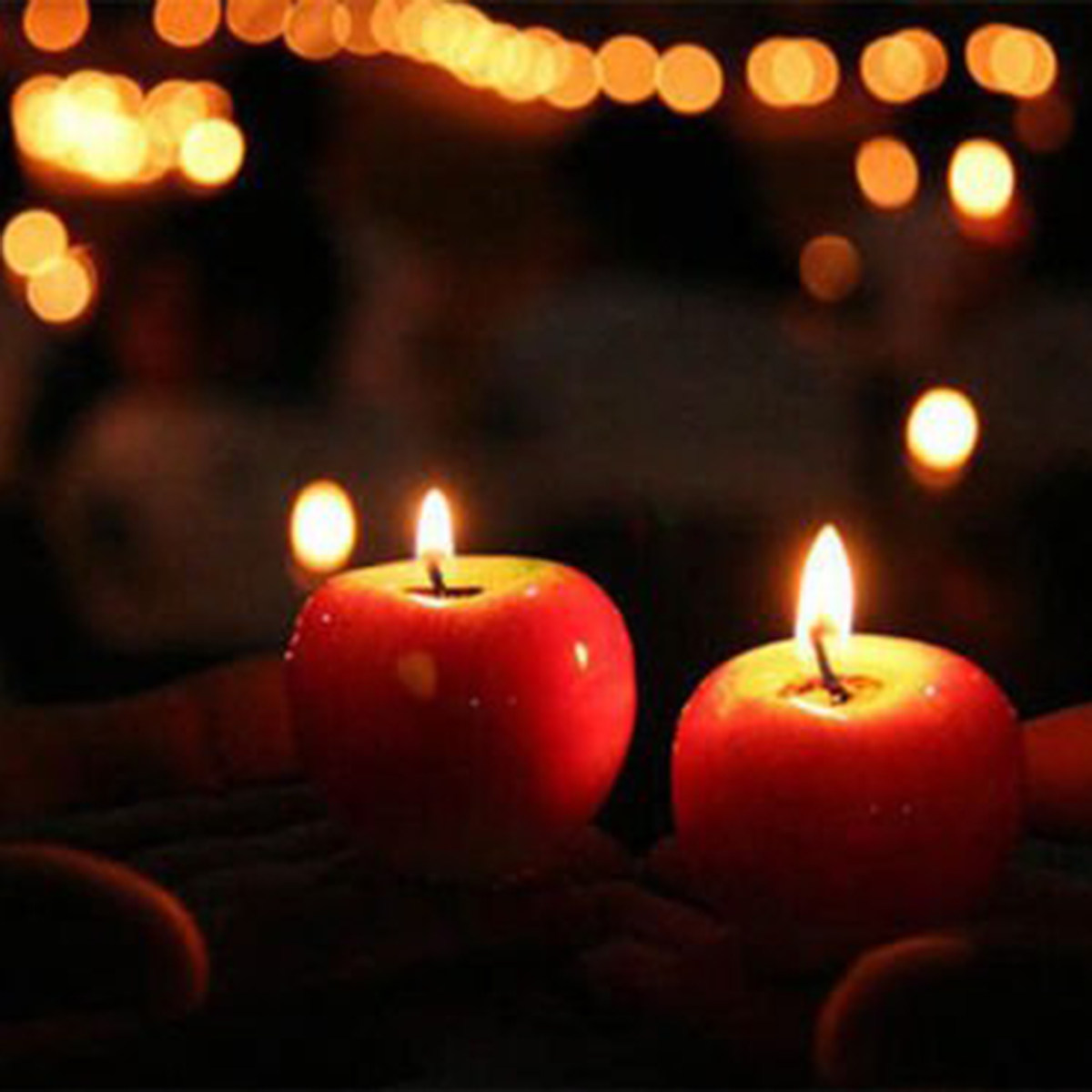 Soy Wax - Medium Simulation Apple Candles for Christmas,