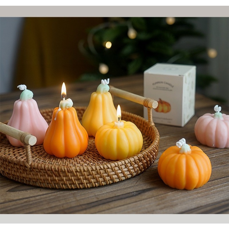 Handmade Halloween Pumpkin Sce - đánh giá và giá Silk Candle