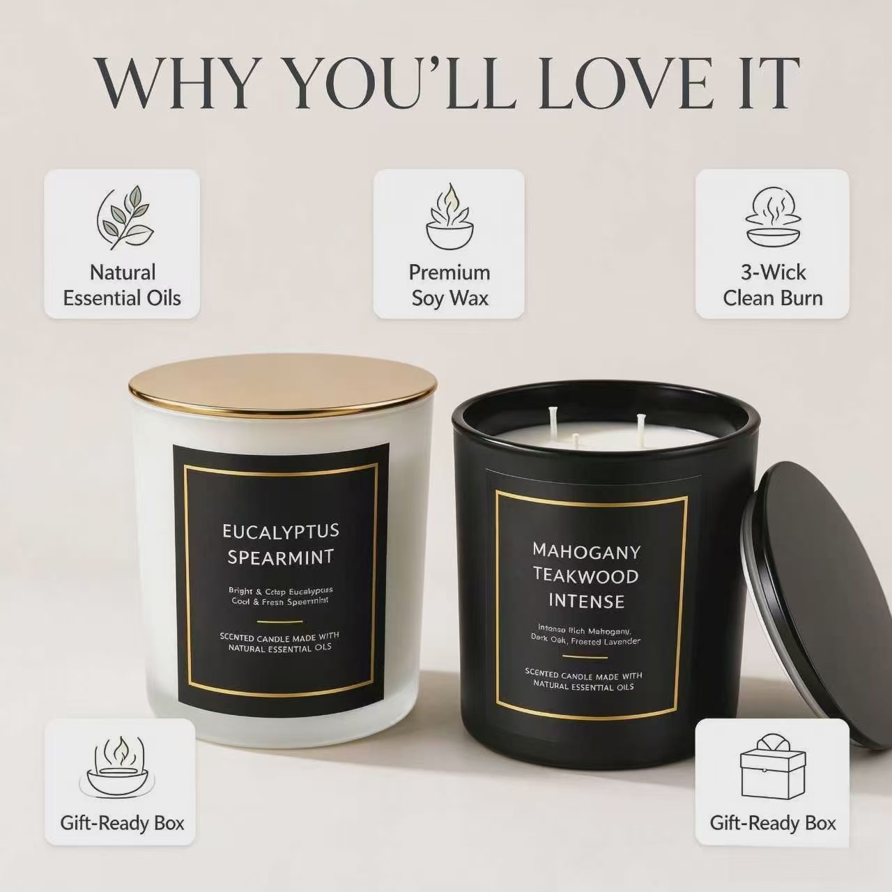 Scented Candles Romantic Air F - đánh giá và giá Soy Wax