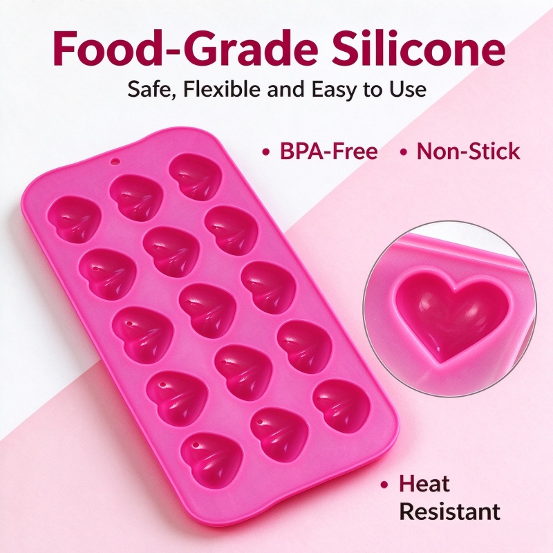 3D Love Heart Silicone Mold Fo - đánh giá và giá Candle Molds